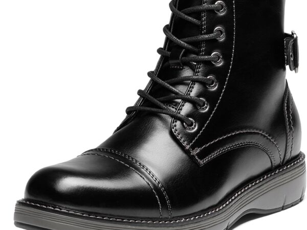 Men’s Steel Toe Western Work Boots, Square Toe Safety Cowboy Ankle Boots