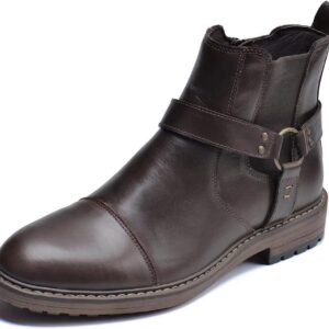 Men’s Pointed Toe Lace-Up Ankle Boots, British Style Business Wedding Dress Boots