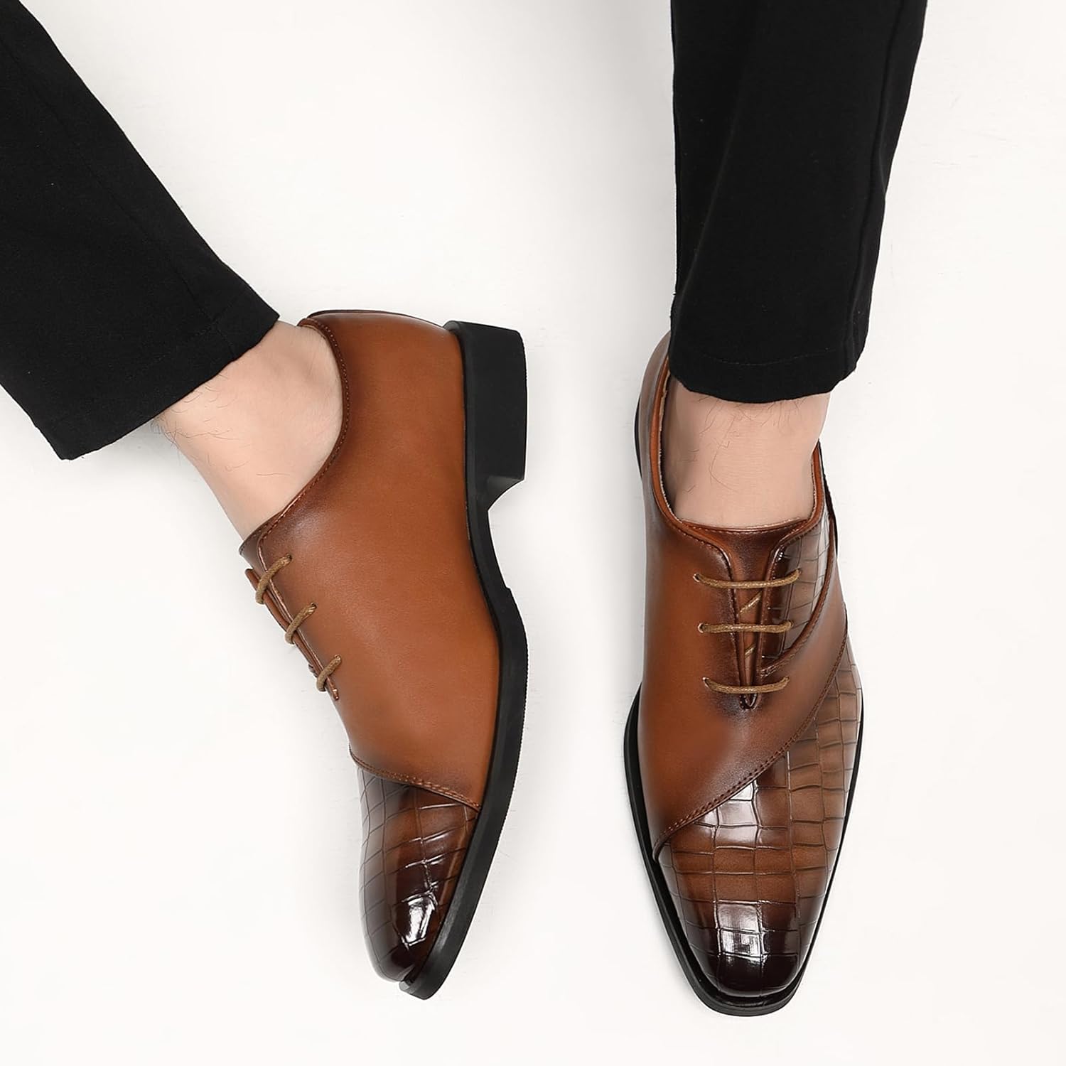 Men’s Formal Oxford Shoes – Business Casual Leather Lace-Up Design - Image 2