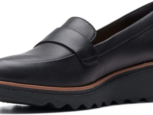 Women’s Chunky Heel Penny Loafers – Square Toe Platform Dress Shoes (2.1 Inch Heel)