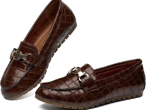 Women’s Chunky Platform Loafers – Business Casual Slip-On Shoes