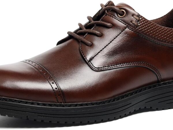 Men’s Genuine Leather Oxford Dress Shoes – Lace-Up Business Wedding Shoes