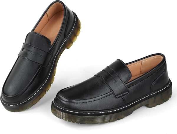 Women’s Chunky Platform Slip-On Loafers – Casual & Dressy Comfort Shoes