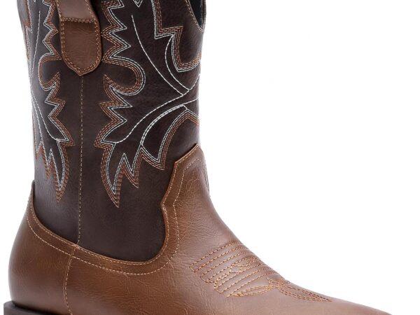 Men’s Lace-Up Motorcycle Boots, Casual Biker Style Dress Ankle Boots