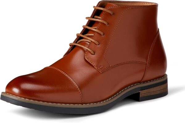 Men’s Square Toe Slip-On Western Boots, Durable Non-Slip Casual Work Boots