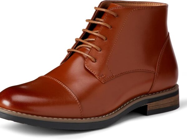 Men’s Square Toe Slip-On Western Boots, Durable Non-Slip Casual Work Boots