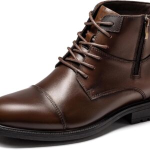 Lightweight Men’s Dress Ankle Boots, Side Zip Business Casual Boots