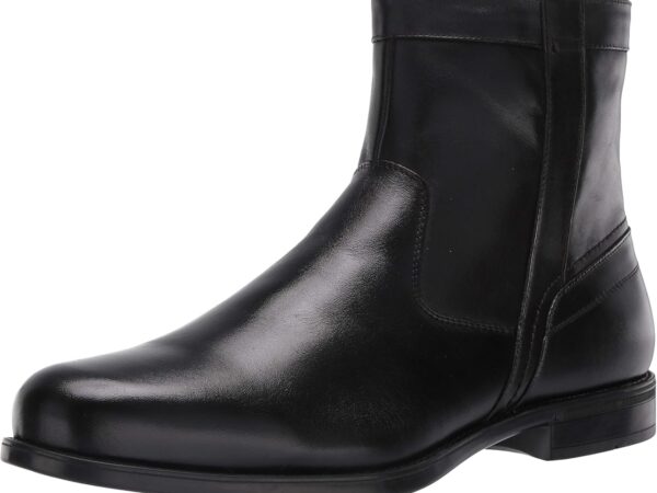 Men’s Fashion Zip-Up Ankle Boots, Simple Modern Casual Leather Boots