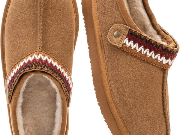 Women's Memory Foam Slippers Winter Warm Cozy Faux Fur Suede House Shoes Indoor Outdoor